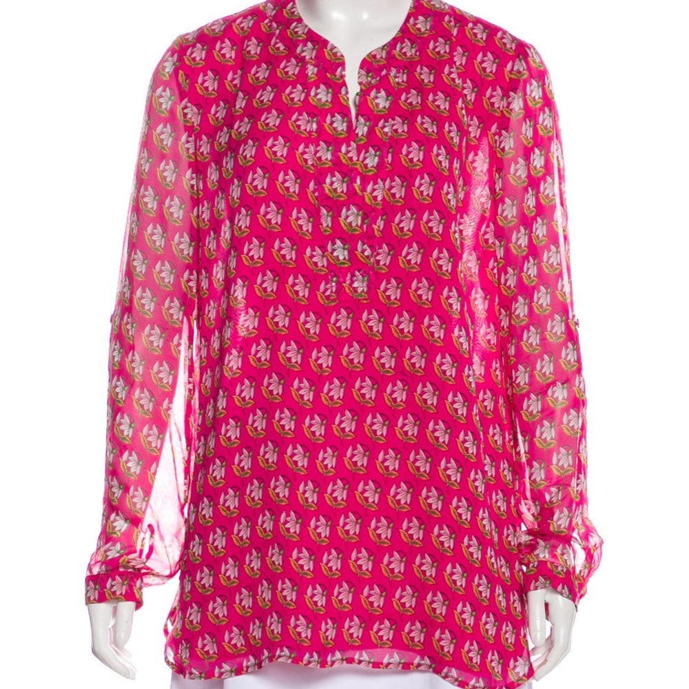 DIANE V. FURSTENBERG Esti printed silk blouse - Picture 4 of 8